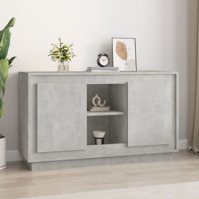 Vidaxl - Furniture Limited - Buffet gris béton 102x35x60 cm bois