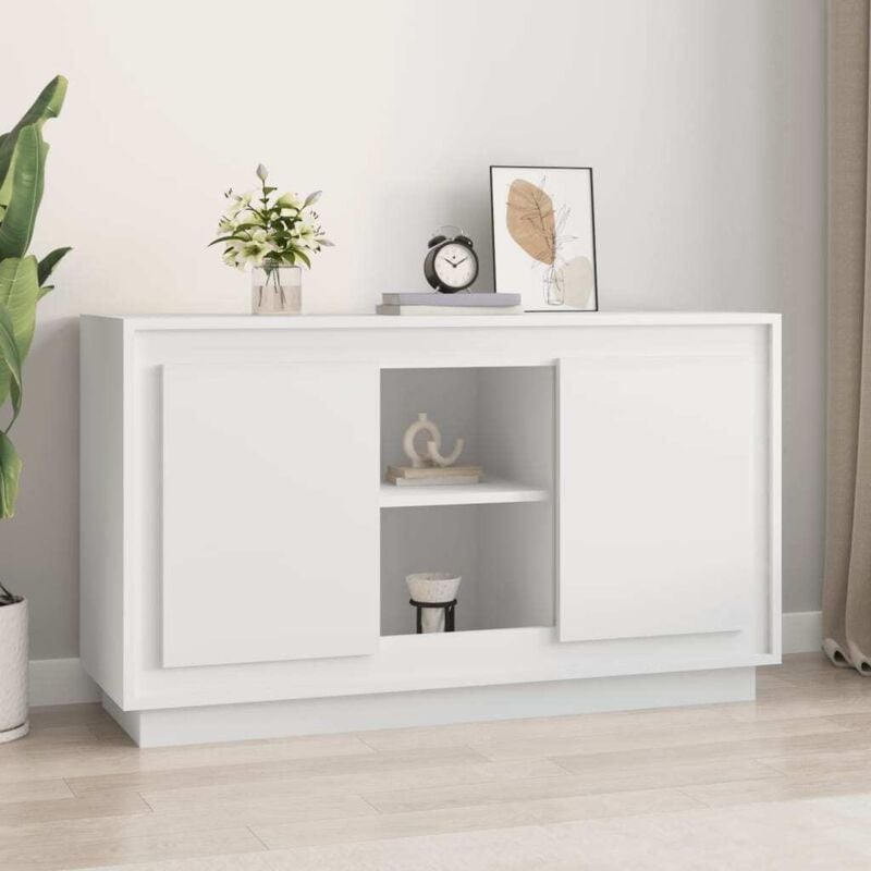 Vidaxl - Buffet blanc 102x35x60 cm bois d'ingénierie