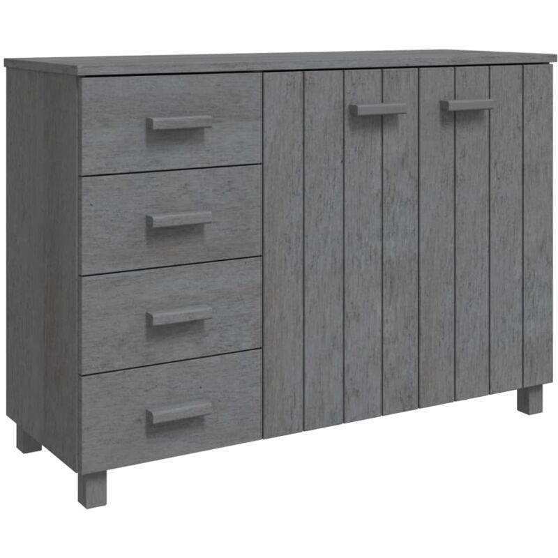Vidaxl - Buffet hamar Gris foncé 113x40x80 cm Bois massif de pin