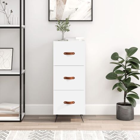 Buffet blanc 34,5x34x90 cm bois d'ingénierie vidaXL