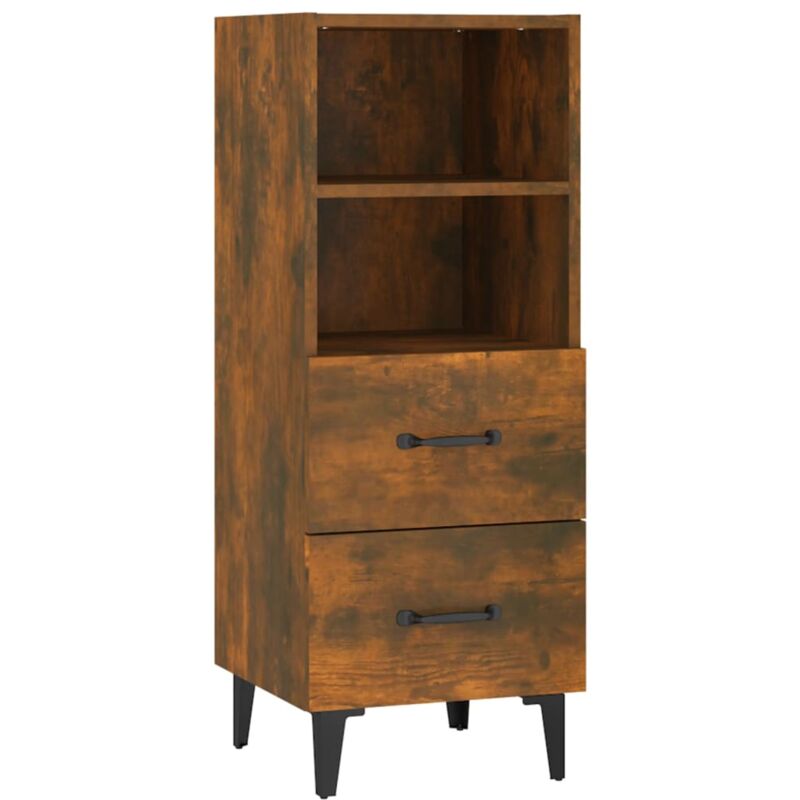 Vidaxl - Buffet Chêne fumé 34,5x34x90 cm Bois d'ingénierie