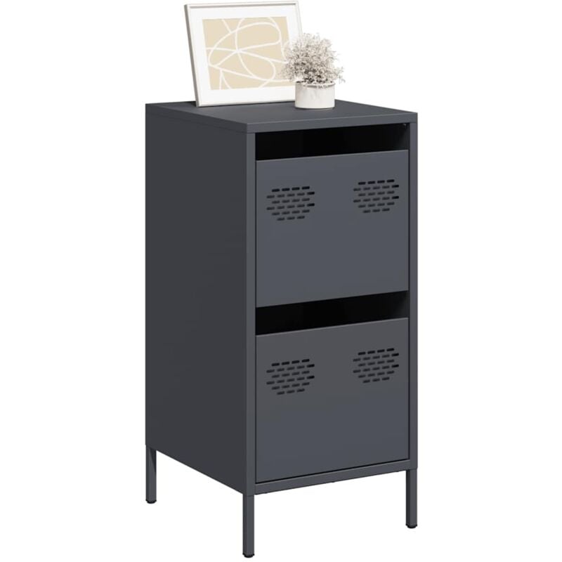 vidaXL Buffet anthracite 35x39x73,5 cm acier laminé à froid