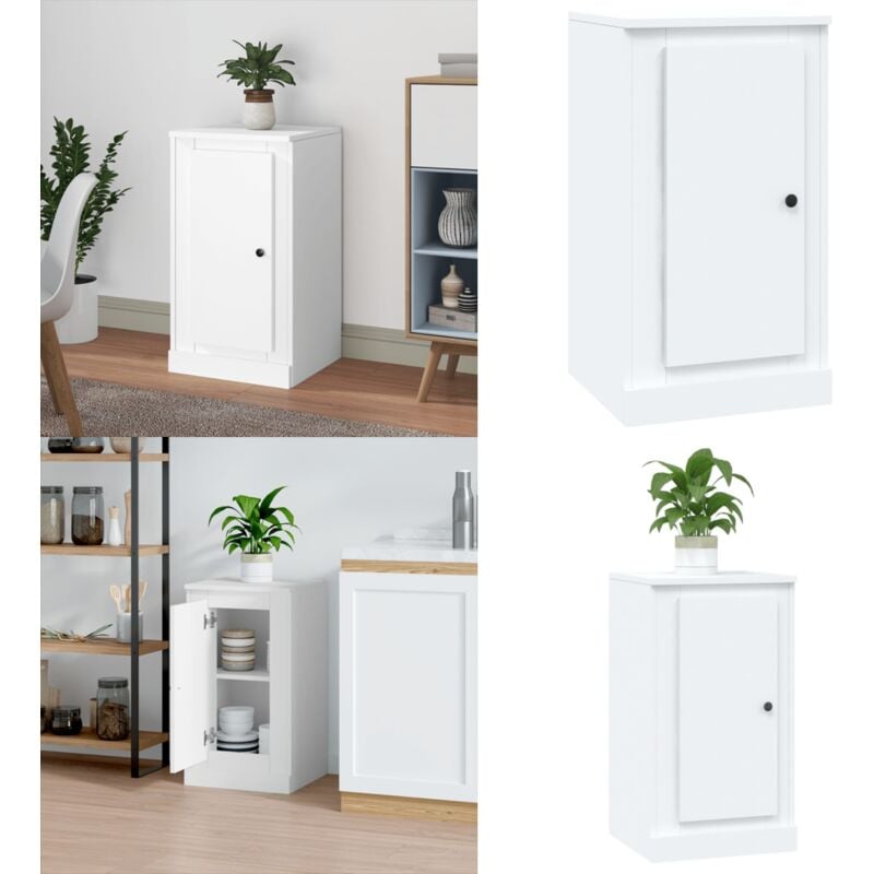 Vidaxl - Buffet blanc 37,5x35,5x67,5 cm bois d'ingénierie - Buffet - Meuble De Rangement - Commode - Mobilier - Décoration Intérieure - Home & Living