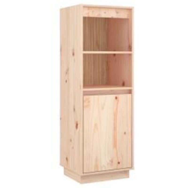 Meuble de rangement 1 porte 1 étagère Loupia 37cm - Bois pin massif-Naturel Meuble de rangement 1 porte 1 étagère Loupia 37cm - Bois pin massif-Naturel