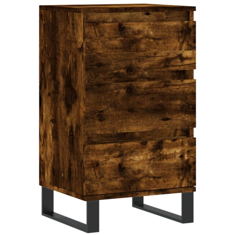 Vidaxl - Buffet chêne fumé 40x35x70 cm bois d'ingénierie