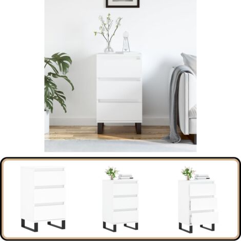 Buffet blanc 40x35x70 cm bois d’ingénierie - Buffet - Armoire - Meuble De Rangement - Mobilier - Cuisine