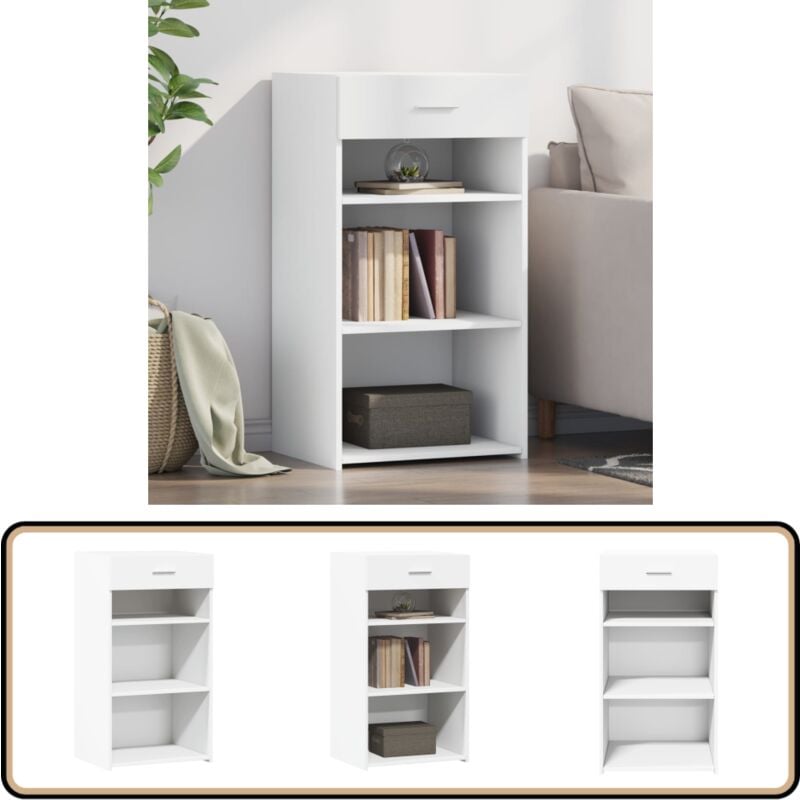 Vidaxl - Buffet blanc 50x42,5x93 cm bois d'ingénierie - Buffet - Meuble De Rangement - Commode - Mobilier - Design Intemporel