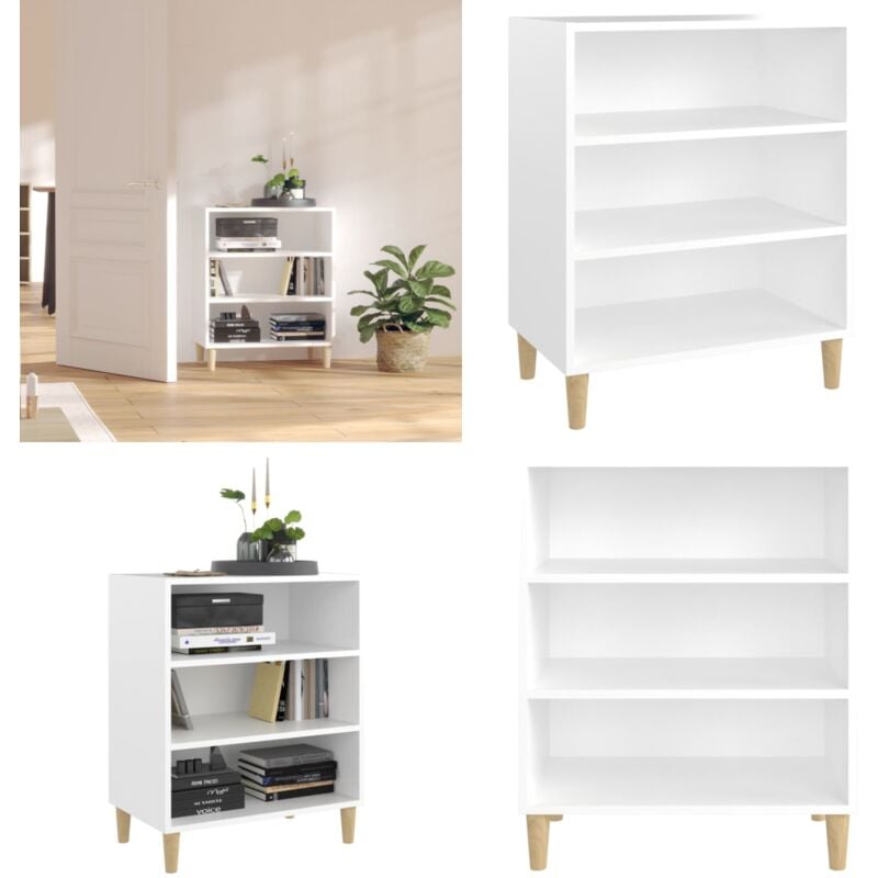 Vidaxl - Buffet blanc 57x35x70 cm bois d'ingénierie - Buffet - Meuble De Rangement - Armoire à Livres - Bibliothèque - Mobilier Blanc - Home & Living