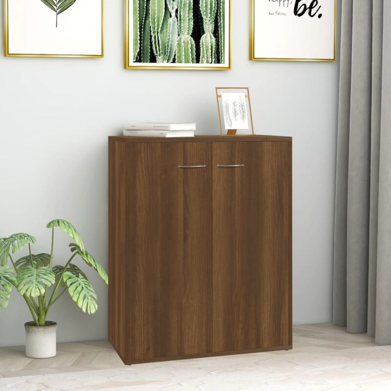 Vidaxl - Buffet Chêne marron 60x30x75 cm Bois d'ingénierie