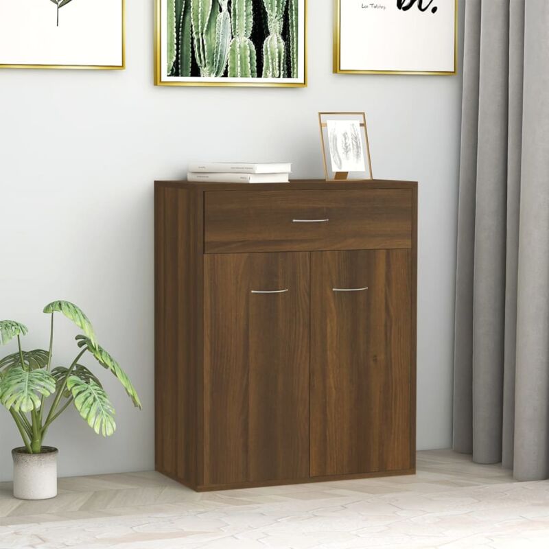 Buffet Chêne marron 60x30x75 cm Bois d'ingénierie vidaXL