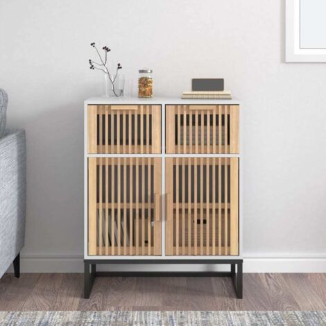 Buffet blanc 60x30x75 cm bois d'ingénierie vidaXL