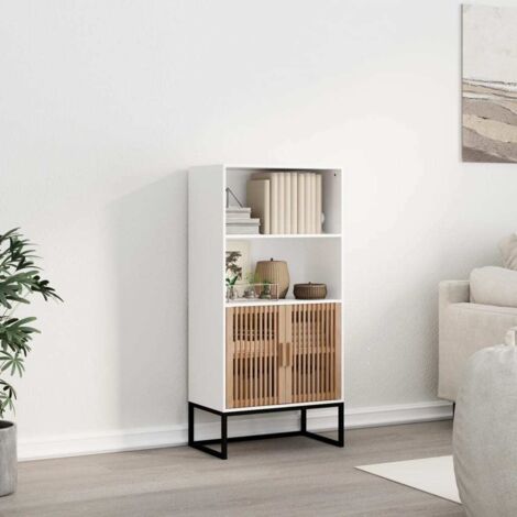 Buffet blanc 60x35x125 cm bois d'ingénierie vidaXL