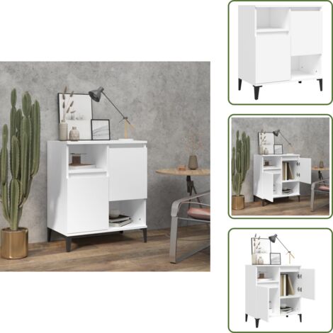 Buffet Blanc 60x35x70 cm Bois d'ingénierie - Buffet - Armoire - Meuble De Rangement - Mobilier - Cuisine