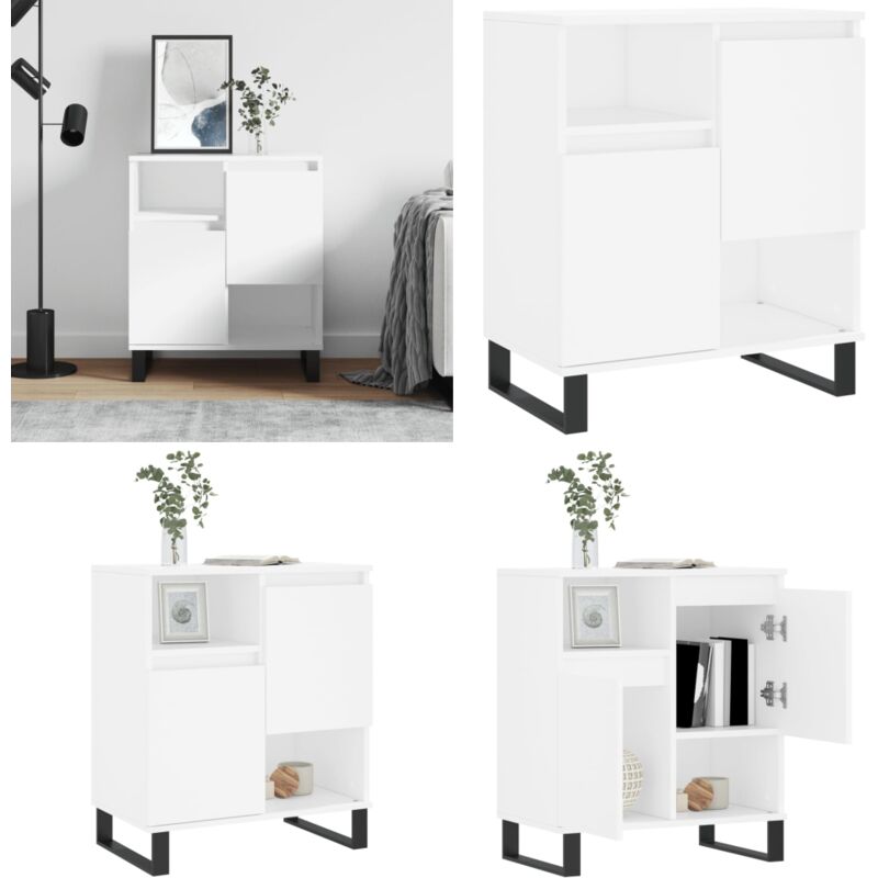 Vidaxl - Buffet Blanc 60x35x70 cm Bois d'ingénierie - Buffet - Armoire - Meuble De Rangement - Commode - Mobilier - Home & Living