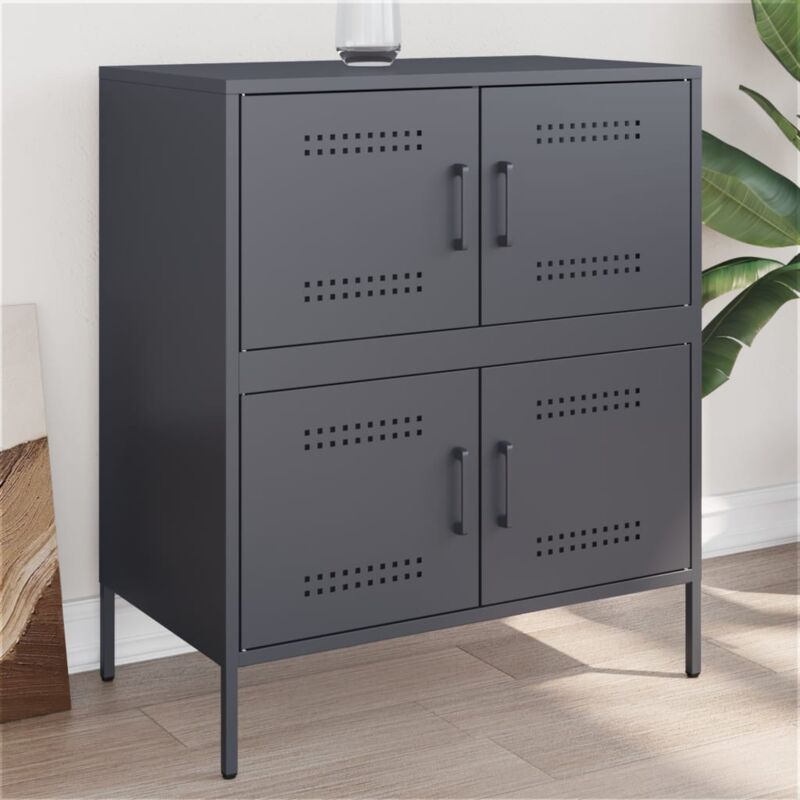 Vidaxl - Buffet anthracite 68x39x79 cm acier