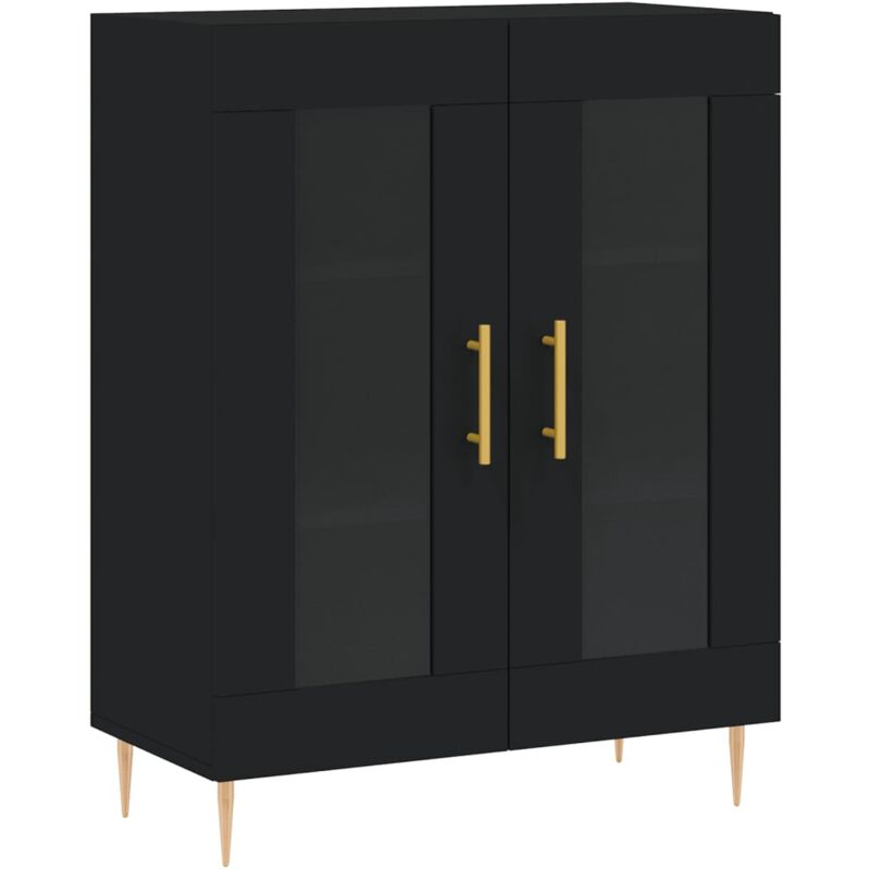 Vidaxl - Buffet noir 69,5x34x90 cm bois d'ingénierie