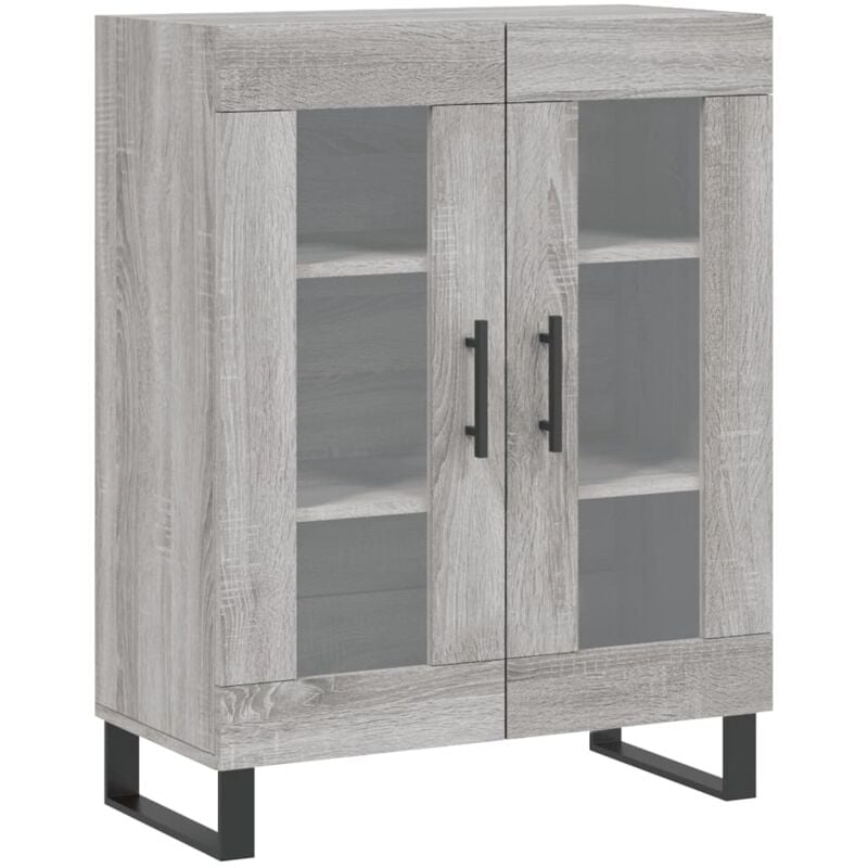Vidaxl - The Living Store Buffet sonoma gris 69,5x34x90 cm bois d'ingénierie - Buffet - Armoire - Meuble De Rangement - Mobilier - Décoration