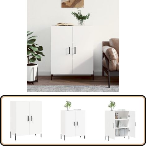 Buffet blanc 69,5x34x90 cm bois d'ingénierie - Buffet - Armoire - Meuble De Rangement - Mobilier - Design Intemporel