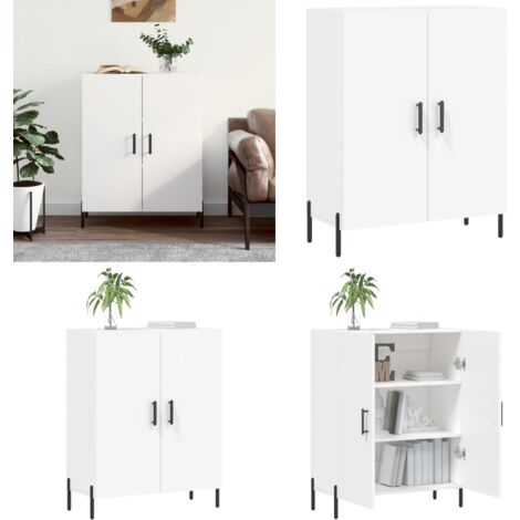 Buffet blanc 69,5x34x90 cm bois d'ingénierie - Buffet - Armoire - Meuble De Rangement - Mobilier - Design Intemporel - Home & Living
