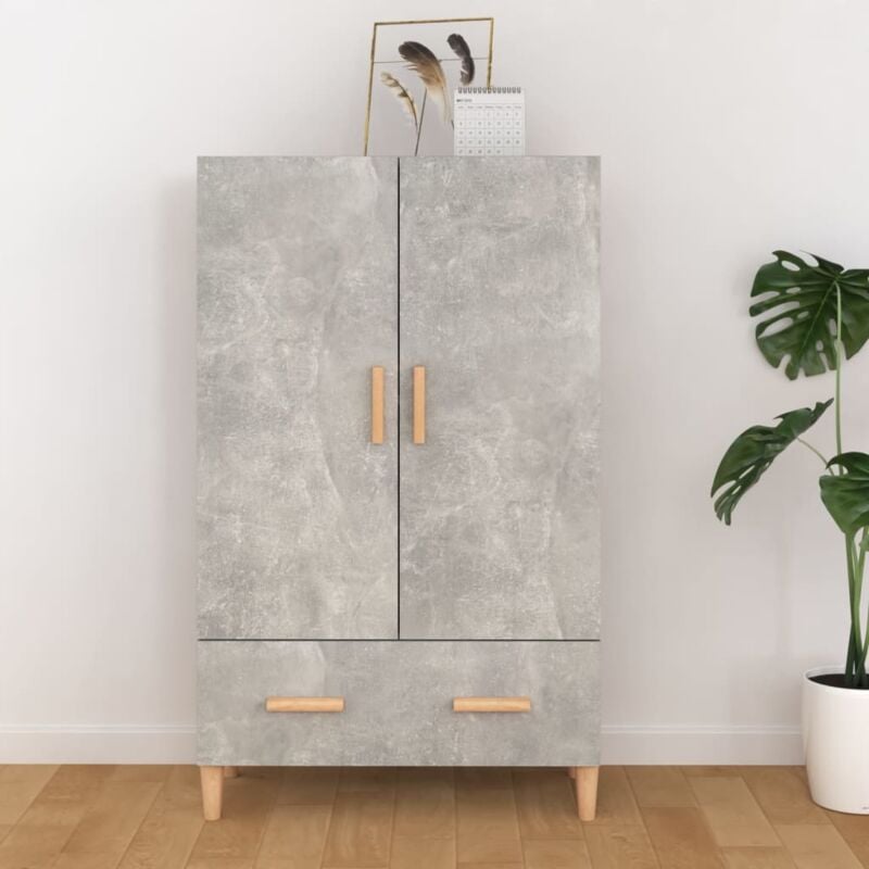Vidaxl - Buffet haut Gris béton 70x31x115 cm Bois d'ingénierie