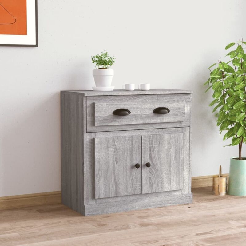 Buffet sonoma gris 70x35,5x67,5 cm bois d'ingénierie Vidaxl
