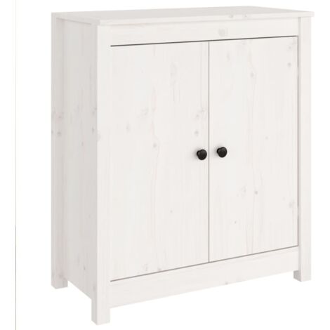 Buffet Blanc 70x35x80 Bois massif de pin