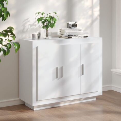 TORANA Buffet blanc 92x35x75 cm bois d’ingénierie