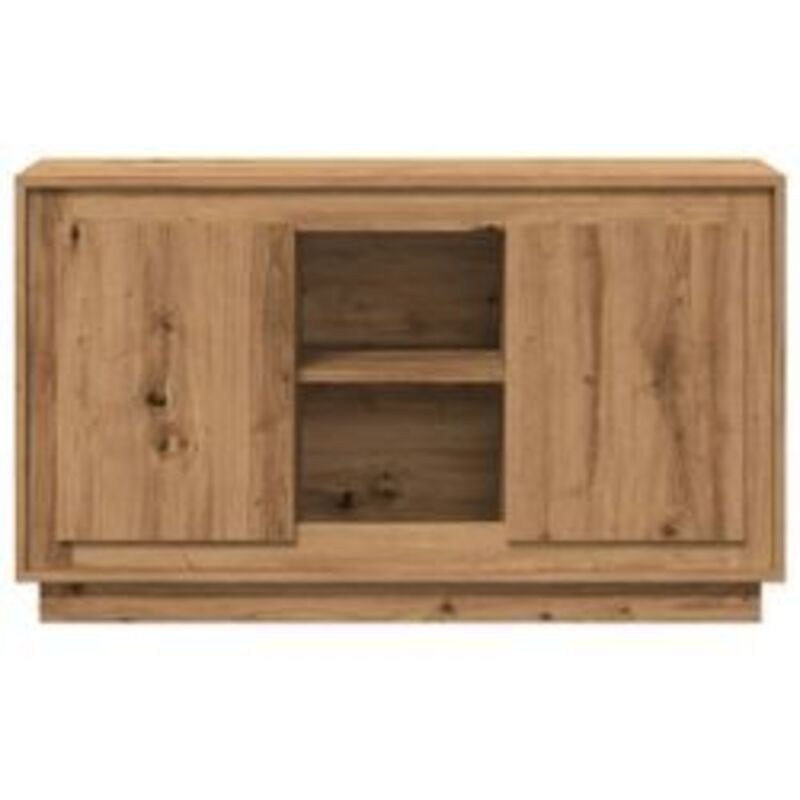 Petit buffet 2 portes 1 étagère extérieure 102cm – Modèle Novila-Marron clair Petit buffet 2 portes 1 étagère extérieure 102cm – Modèle Novila-Marron clair