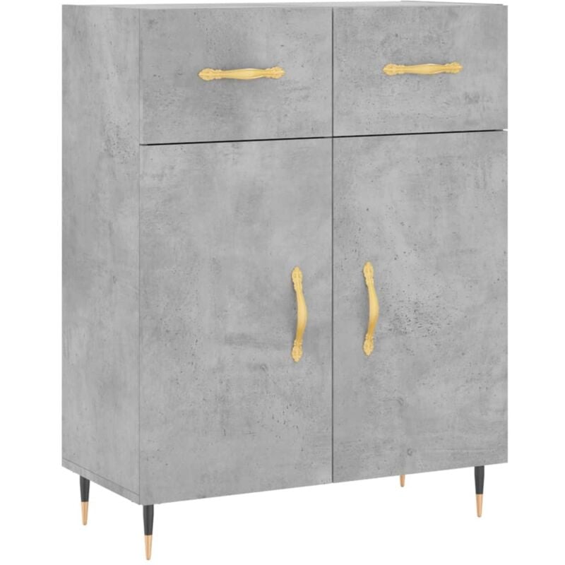Vidaxl - Buffet gris béton 69,5x34x90 cm bois d'ingénierie