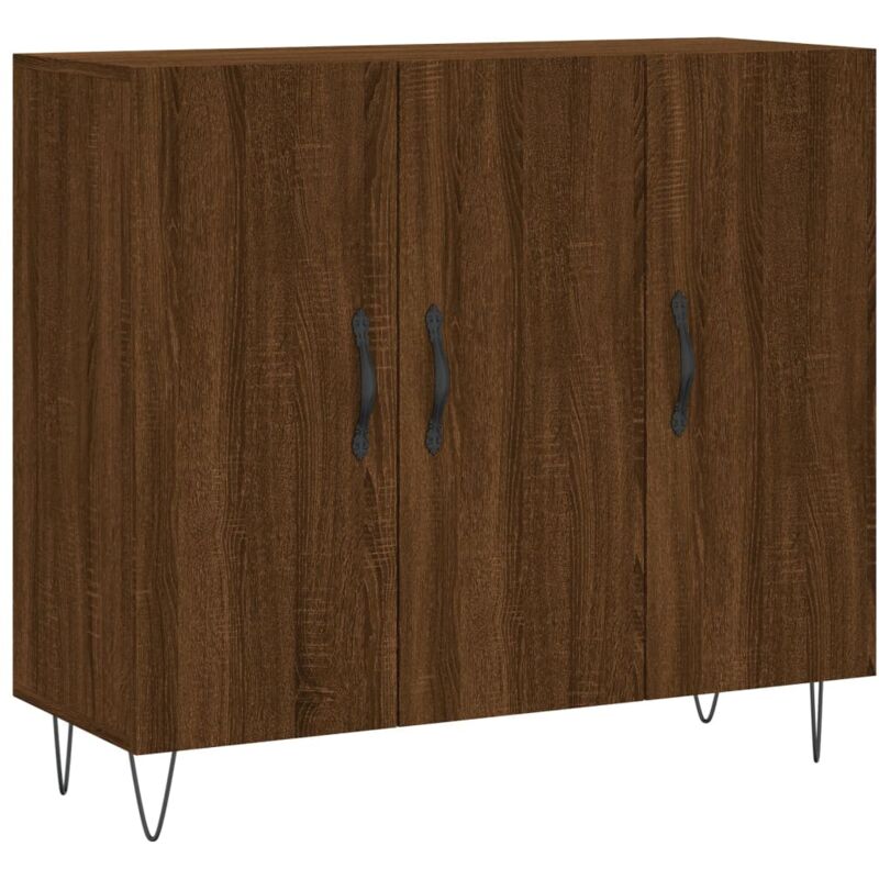 Vidaxl - Buffet chêne marron 90x34x80 cm bois d'ingénierie