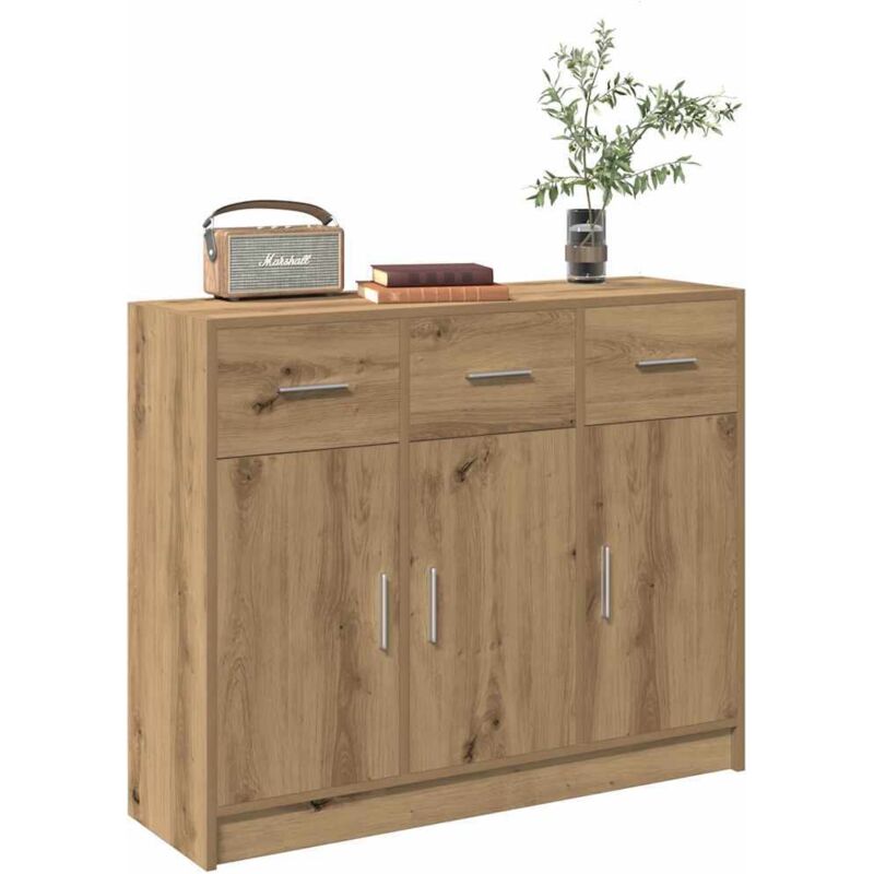 Vidaxl - Buffet chêne artisanal 91x28x75 cm bois d'ingénierie