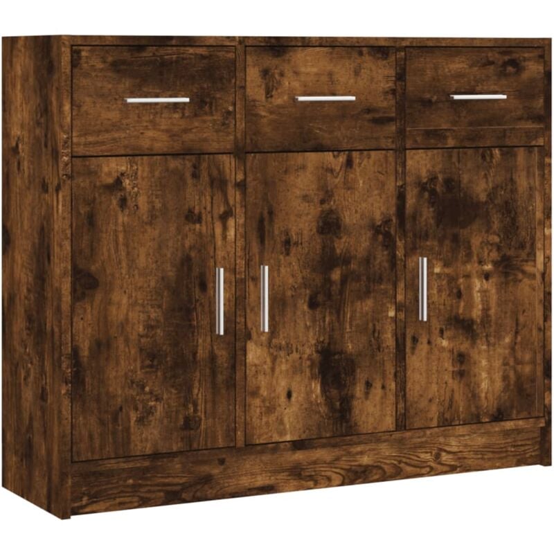 Vidaxl - Buffet chêne fumé 91x28x75 cm bois d'ingénierie