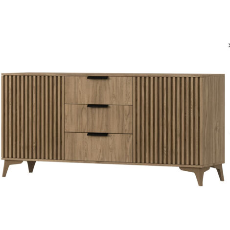 Buffet bois clair rainuré – Collection Bazen