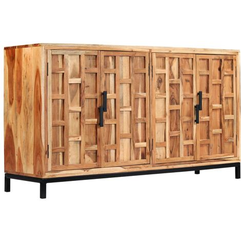 Buffet Bois d'acacia massif 145 x 40 x 80 cm vidaXL - Brun