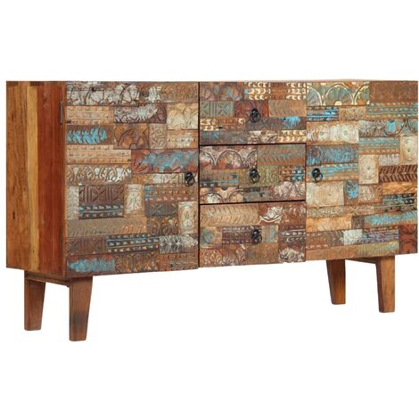 Buffet Bois de récupération solide 140 x 40 x 80 cm