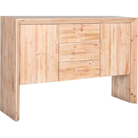 Buffet bois naturel élégant pour salon chic - Bois naturel aux nuances chaleureuses