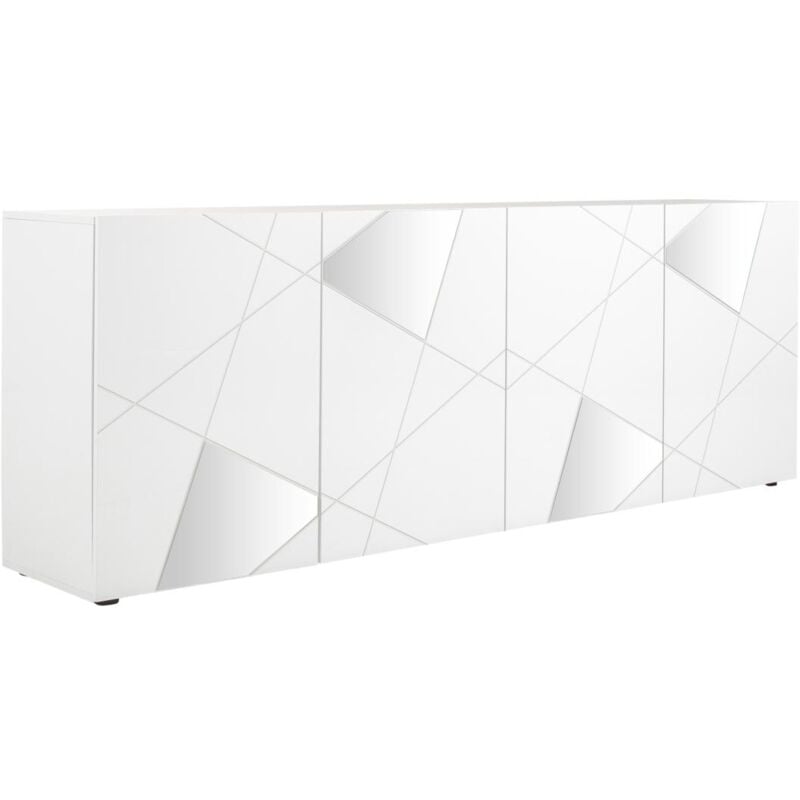 Buffet cantiano - 4 portes - Blanc laqué
