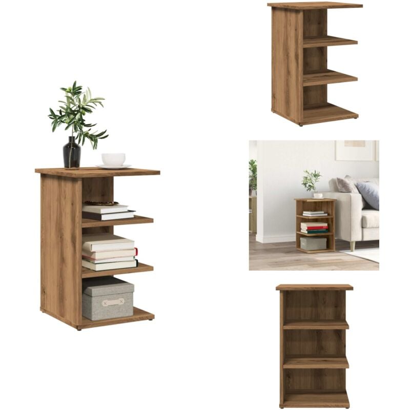 Vidaxl - Buffet chêne artisanal 35x35x55 cm bois d'ingénierie - Buffet - Buffets - Armoire - Armoire Latérale