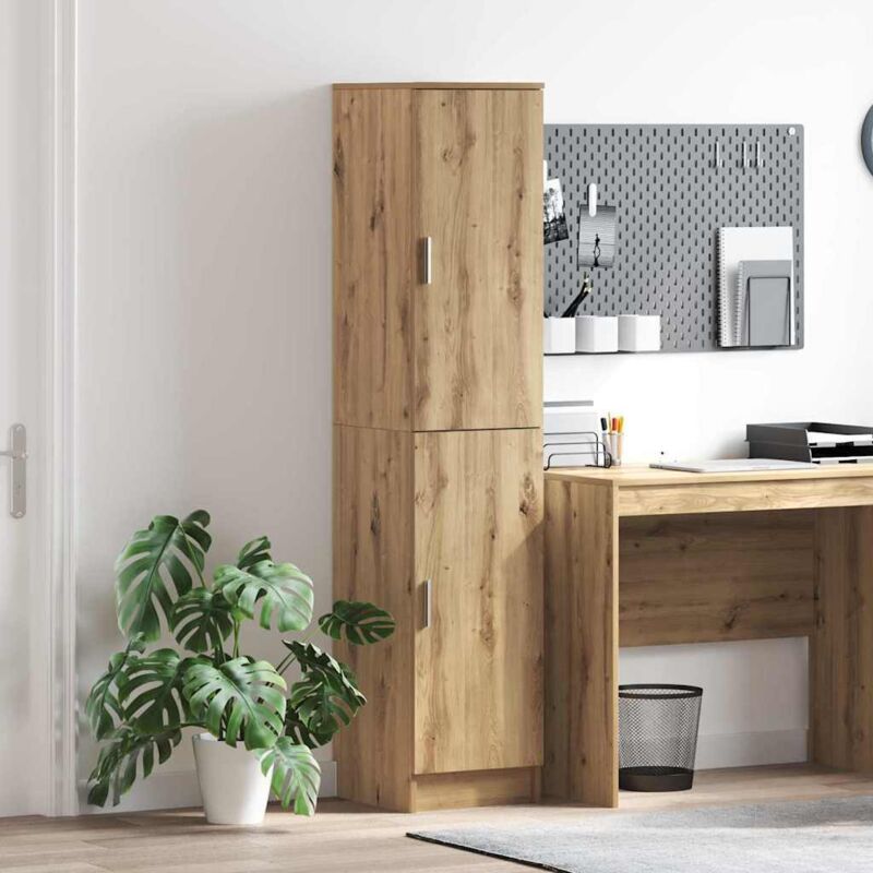 Highboard chêne artisanal 35 x 39 x 168 cm Bois d'ingénierie Vidaxl