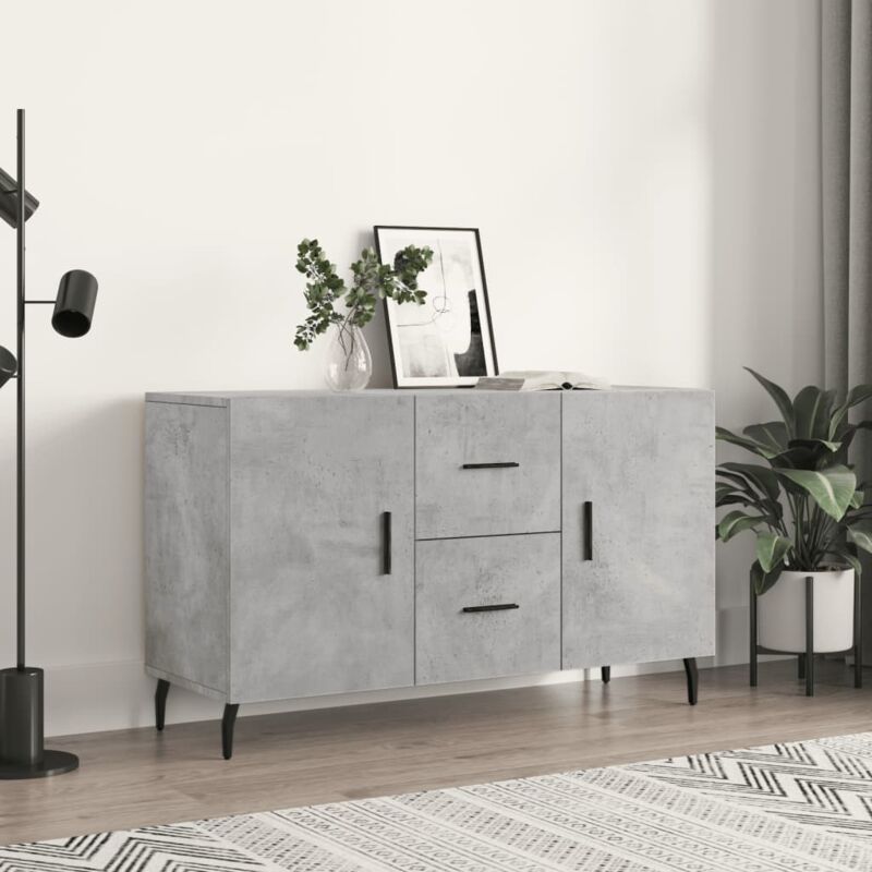 Buffet gris béton 100x36x60 cm bois d'ingénierie Vidaxl
