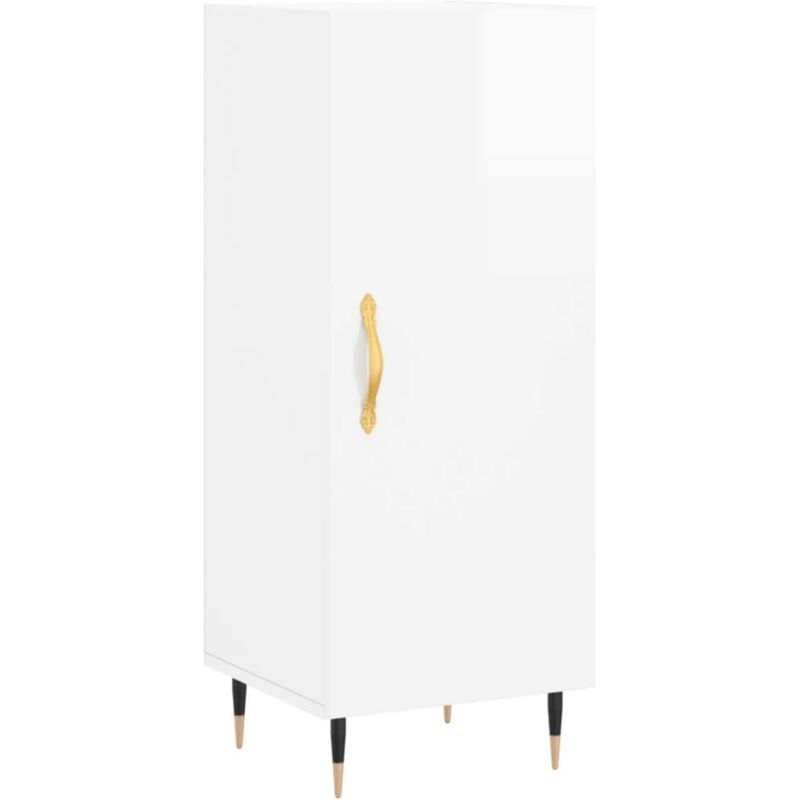 Vidaxl - Buffet Blanc brillant 34,5x34x90 cm Bois d'ingénierie