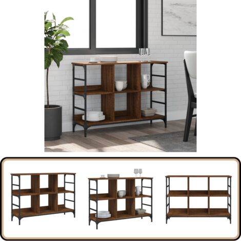 Buffet chêne marron 102x32x73,5 cm bois d'ingénierie - Buffet - Commode - Meuble De Rangement - Mobilier - Cuisine