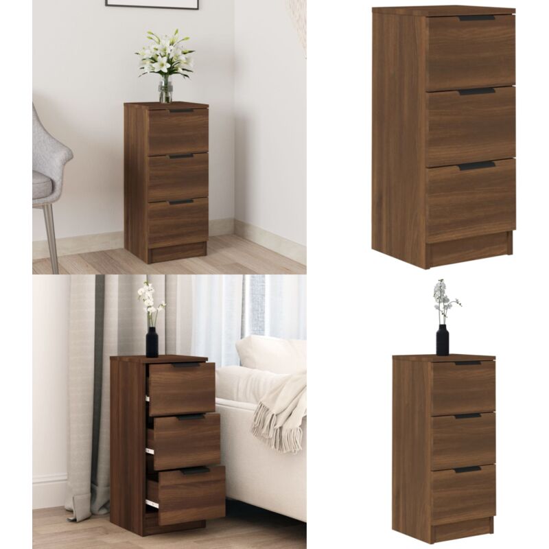 Vidaxl - Buffet Chêne marron 30x30x70 cm Bois d'ingénierie - Buffet - Meuble De Rangement - Commode - Mobilier - Meubles De Salon - Home & Living