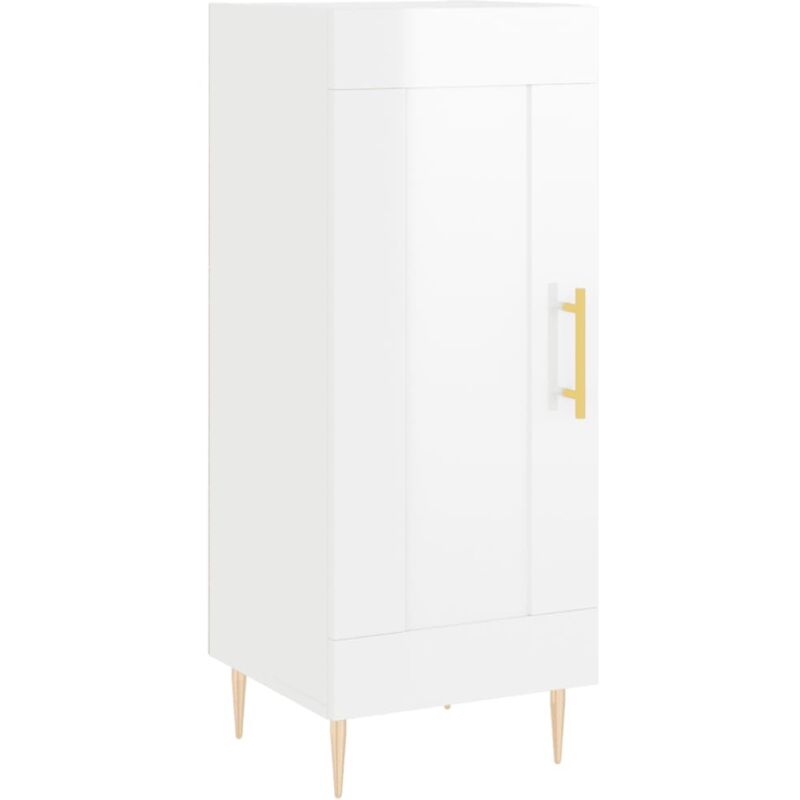 Vidaxl - Buffet Blanc brillant 34,5x34x90 cm Bois d'ingénierie