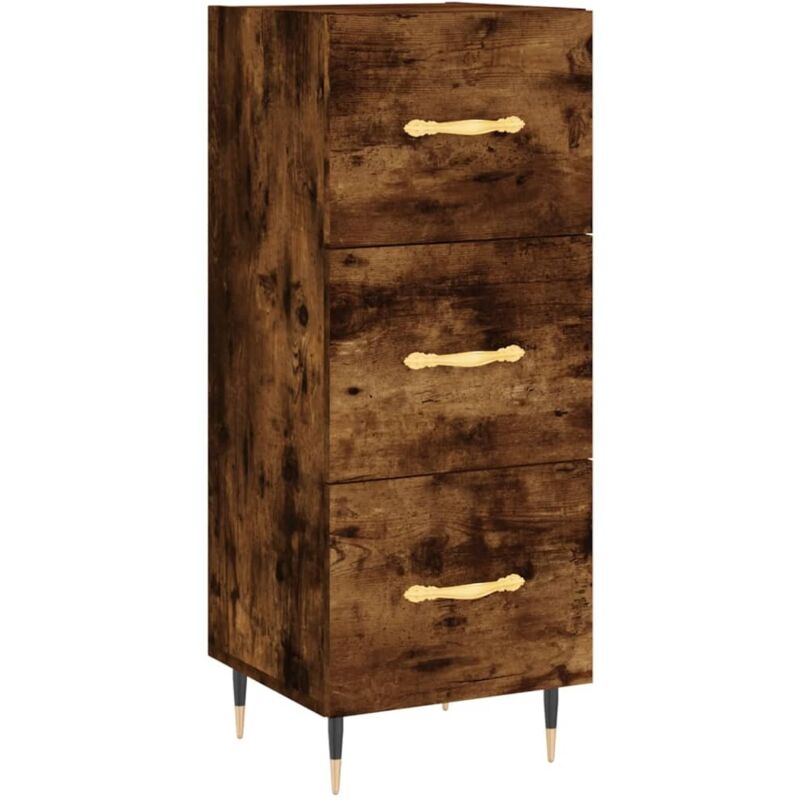 Vidaxl - Buffet Chêne fumé 34,5x34x90 cm Bois d'ingénierie
