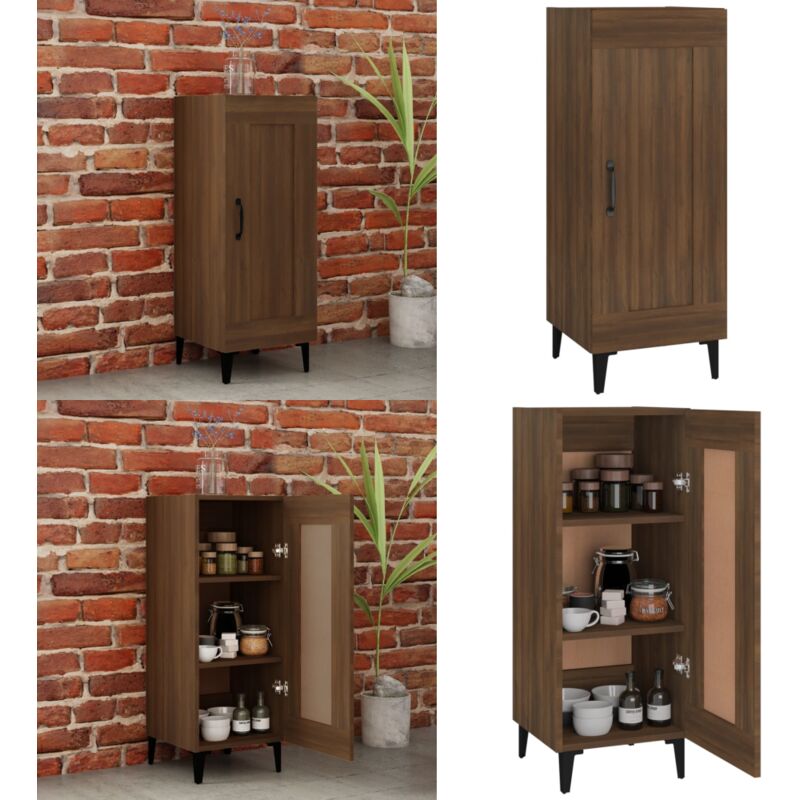Vidaxl - Buffet Chêne marron 34,5x34x90 cm Bois d'ingénierie - Buffet - Meuble De Rangement - Armoire - Commode - Mobilier - Home & Living