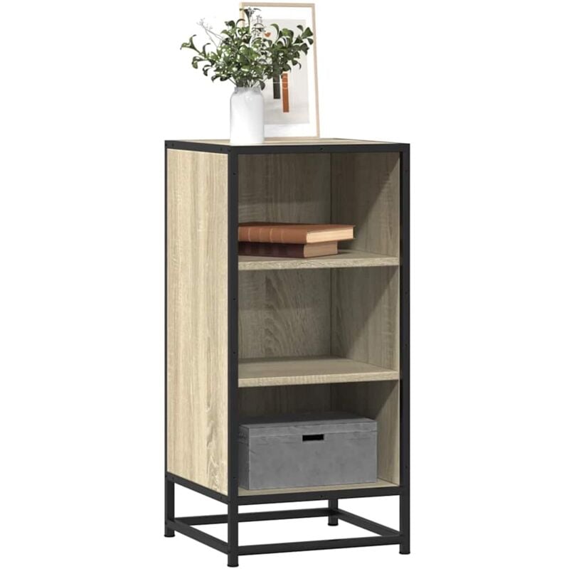 Vidaxl - Buffet chêne sonoma 35,5x35x76 cm bois d'ingénierie et métal
