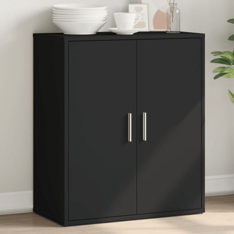 Vidaxl - Buffet noir 60x31x70 cm bois d'ingénierie