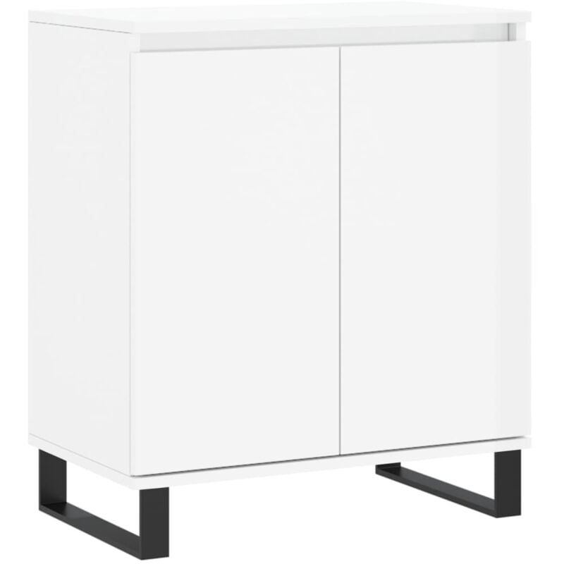 Vidaxl - Buffet Blanc brillant 60x35x70 cm Bois d'ingénierie