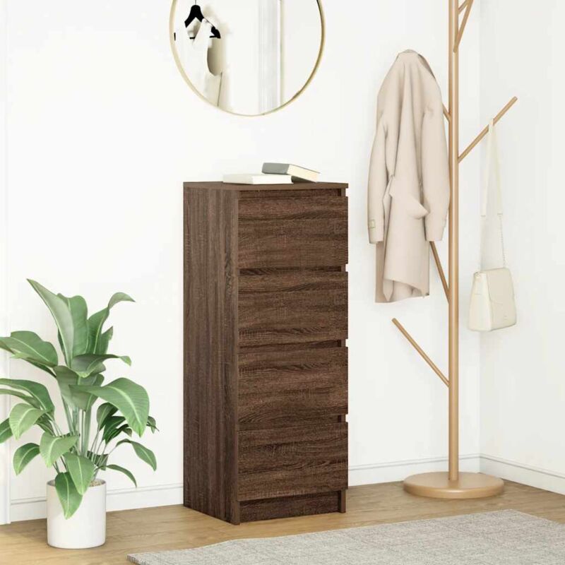 Vidaxl - Buffet chêne marron 37,5x35x99 cm bois d'ingénierie